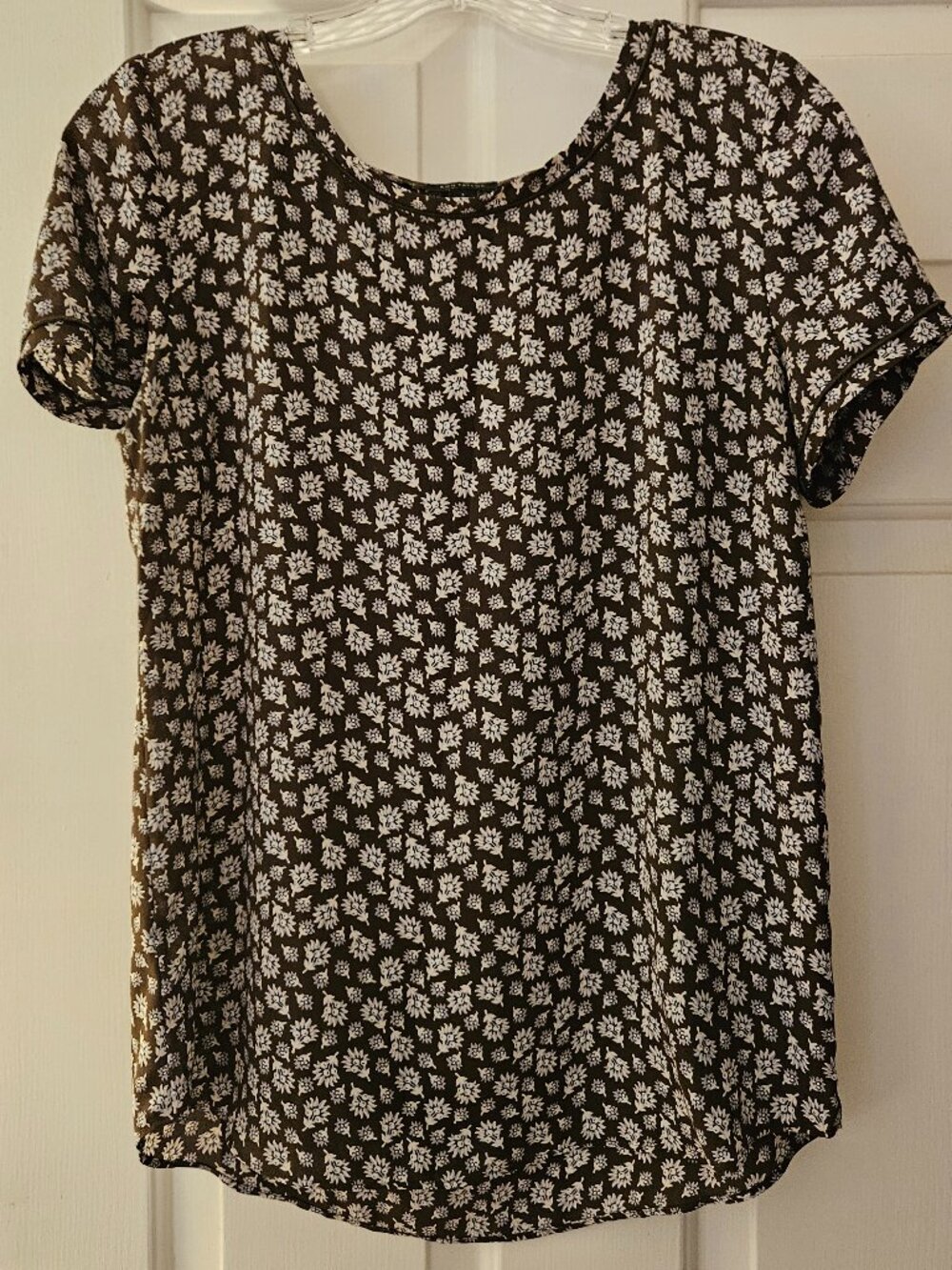 Brown Print Ann Taylor Blouse
